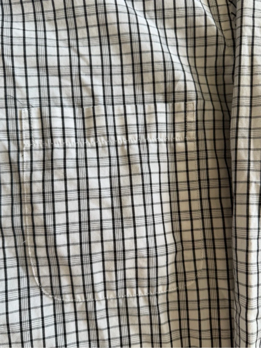 Men's Classic Check Button-Down Shirt - White & Black